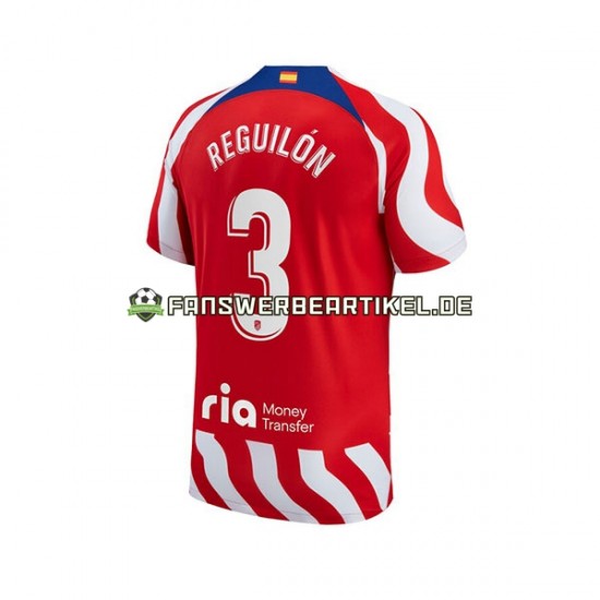 Sergio Reguilon 3 Trikot Atlético Madrid Herren Heimausrüstung 2022-2023 Kurzarm