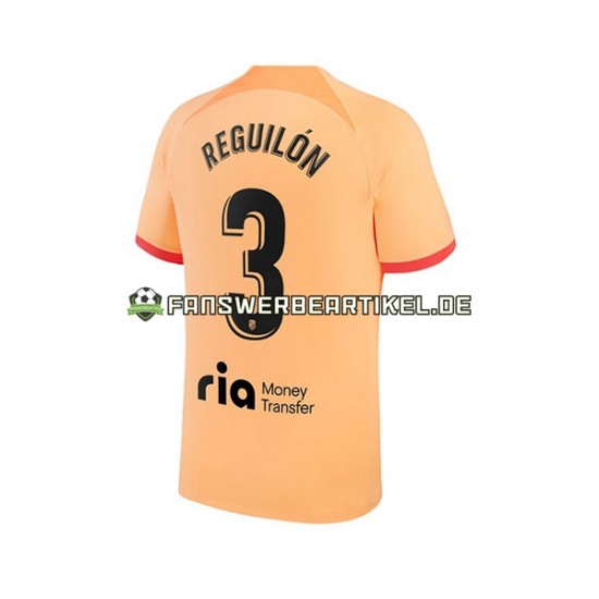 Sergio Reguilon 3 Trikot Atlético Madrid Herren Ausweich ausrüstung 2022-2023 Kurzarm