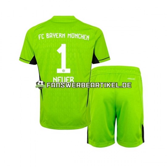 Manuel Neuer 1 Torwart Trikot FC Bayern München Kinder Auswärtsausrüstung 2023-2024 Kurzarm