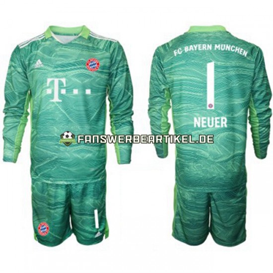 Manuel Neuer 1 Torwart Trikot FC Bayern München Kinder Ausweich ausrüstung 2021-2022 Langarm