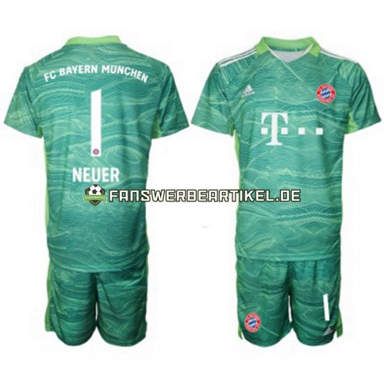 Manuel Neuer 1 Torwart Trikot FC Bayern München Kinder Ausweich ausrüstung 2021-2022 Kurzarm