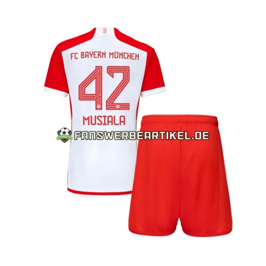 Jamal Musiala 42 Trikot FC Bayern München Kinder Heimausrüstung 2023-2024 Kurzarm