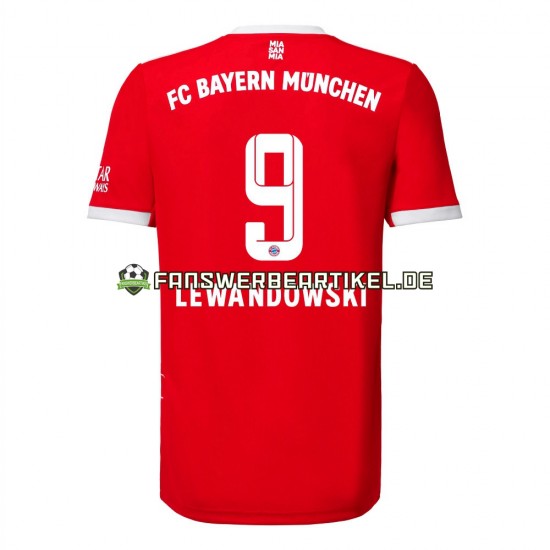 Lewandowski 9 Trikot FC Bayern München Herren Heimausrüstung 2022-2023 Kurzarm