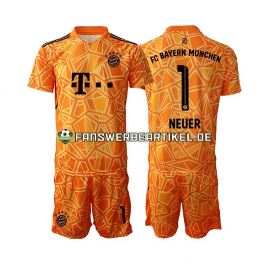 Manuel Neuer 1 Torwart Trikot FC Bayern München Kinder Auswärtsausrüstung 2022-2023 Kurzarm