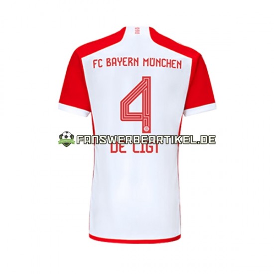 Matthijs de Ligt 4 Trikot FC Bayern München Herren Heimausrüstung 2023-2024 Kurzarm