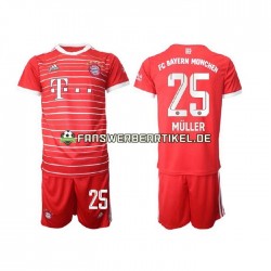 Muller 25 Trikot FC Bayern München Kinder Heimausrüstung 2022-2023 Kurzarm