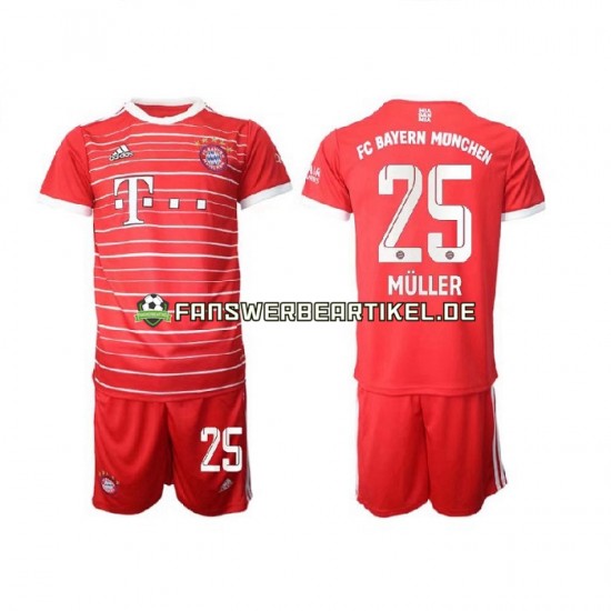 Muller 25 Trikot FC Bayern München Kinder Heimausrüstung 2022-2023 Kurzarm