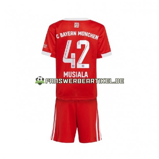 Musiala 42 Trikot FC Bayern München Kinder Heimausrüstung 2022-2023 Kurzarm