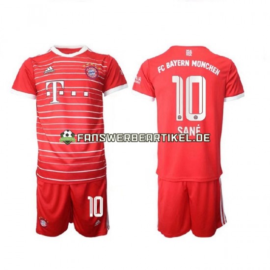 Sane 10 Trikot FC Bayern München Kinder Heimausrüstung 2022-2023 Kurzarm