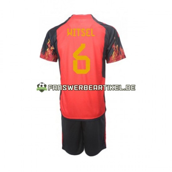 Axel Witsel 6 Trikot Belgien Kinder Heimausrüstung WM 2022 Kurzarm