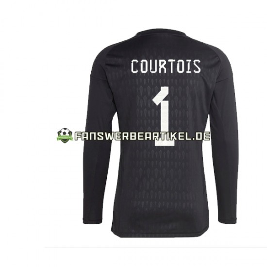 Courtois 1 Torwart Trikot Belgien Herren Auswärtsausrüstung 2022 Langarm