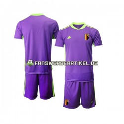 Courtois 1 Torwart Trikot Belgien Kinder Auswärtsausrüstung 2021-2022 Kurzarm