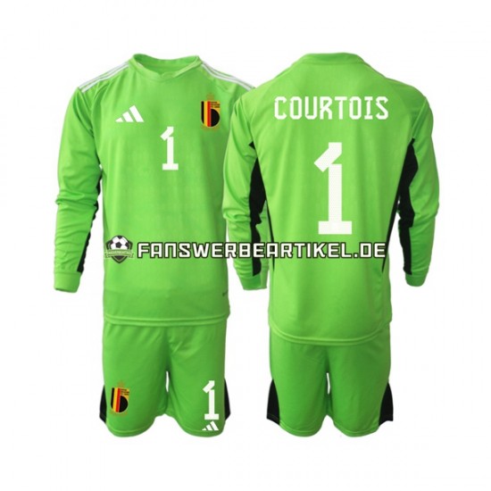 Courtois 1 Torwart Trikot Belgien Kinder Heimausrüstung 2021-2022 Langarm