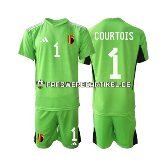 Courtois 1 Torwart Trikot Belgien Kinder Heimausrüstung 2021-2022 Kurzarm