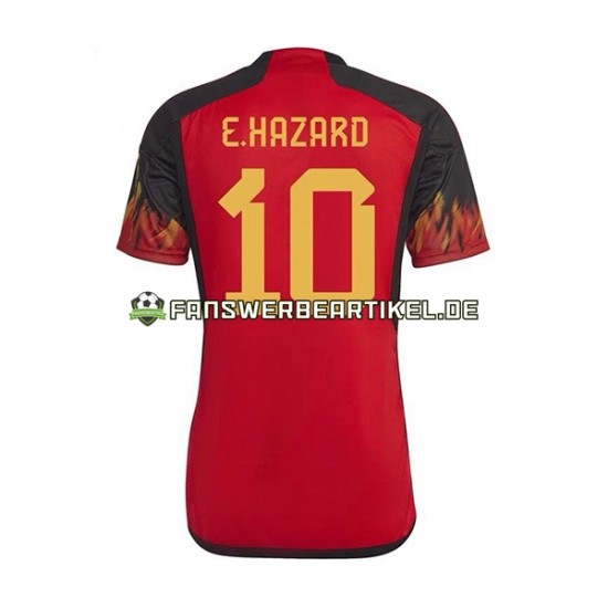 Hazard 10 Trikot Belgien Herren Heimausrüstung WM 2022 Kurzarm