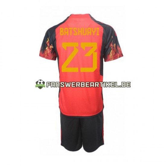 Michy Batshuayi 23 Trikot Belgien Kinder Heimausrüstung WM 2022 Kurzarm