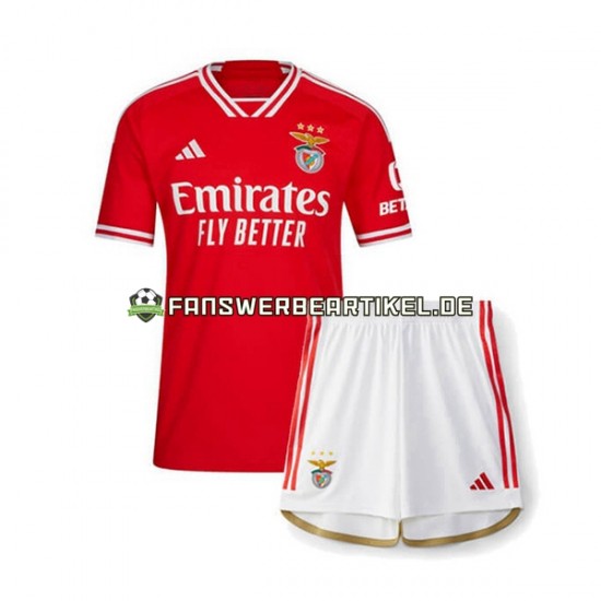 Trikot Benfica Kinder Heimausrüstung 2023-2024 Kurzarm