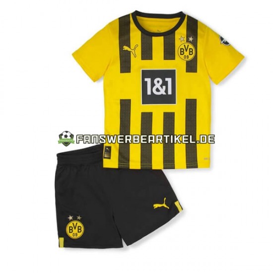 Trikot Borussia Dortmund Kinder Heimausrüstung 2022-2023 Kurzarm