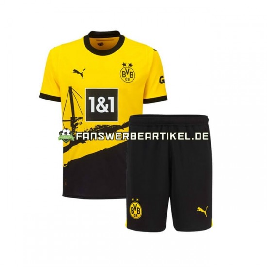 Trikot Borussia Dortmund Kinder Heimausrüstung 2023-2024 Kurzarm