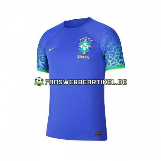 Trikot Brasilien Herren Auswärtsausrüstung WM 2022 Kurzarm