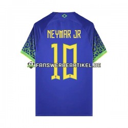 Neymar JR 10 Trikot Brasilien Herren Auswärtsausrüstung WM 2022 Kurzarm