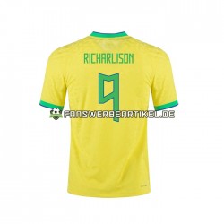 RICHARLISON 9 Trikot Brasilien Herren Heimausrüstung 2022 Kurzarm