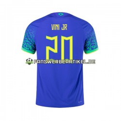 Vinicius Junior 20 Trikot Brasilien Herren Auswärtsausrüstung WM 2022 Kurzarm