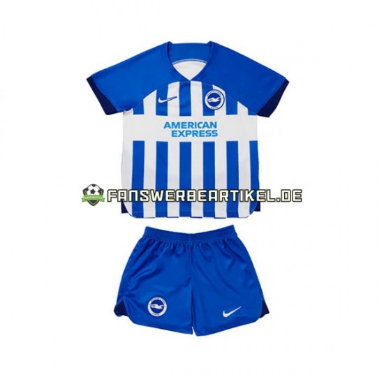 Trikot Brighton Hove Albion Kinder Heimausrüstung 2023-2024 Kurzarm