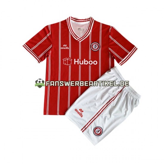 Trikot Bristol City Kinder Heimausrüstung 2023-2024 Kurzarm