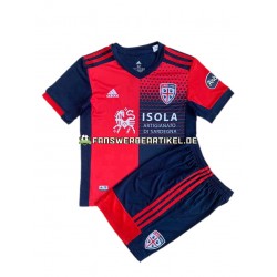 Trikot Cagliari Kinder Heimausrüstung 2021-2022 Kurzarm