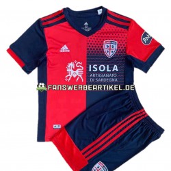 Trikot Cagliari Kinder Heimausrüstung 2021-2022 Kurzarm