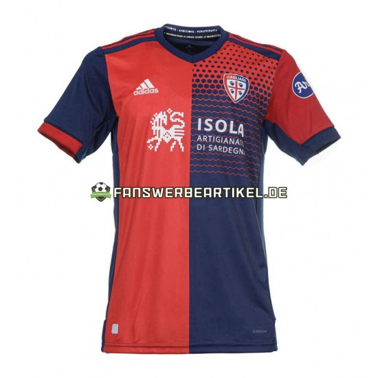 Trikot Cagliari Herren Heimausrüstung 2021-2022 Kurzarm