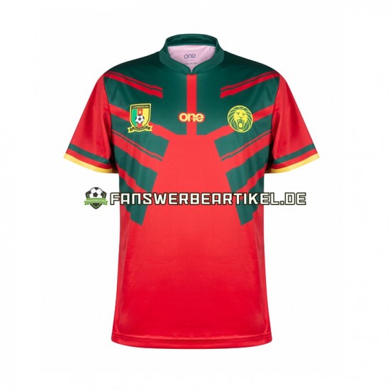 Trikot Kamerun Herren Ausweich ausrüstung WM 2022 Kurzarm