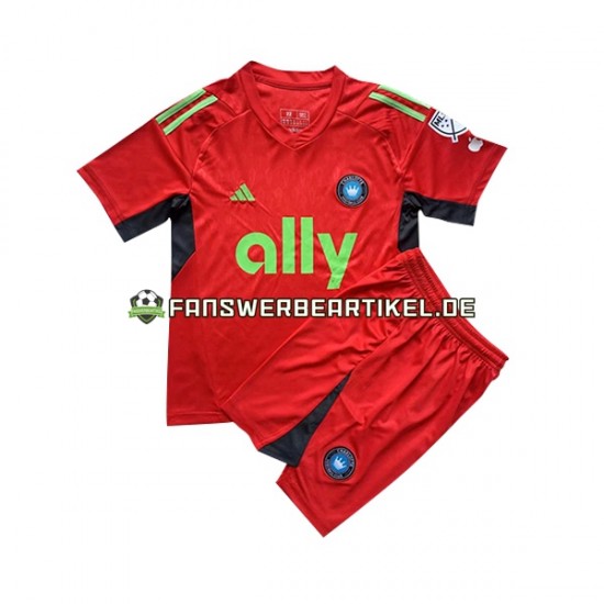 Torwart Trikot Charlotte FC Kinder Ausweich ausrüstung 2023 Kurzarm