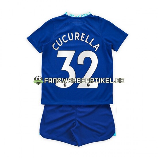 Cucurella 32 Trikot Chelsea Kinder Heimausrüstung 2022-2023 Kurzarm