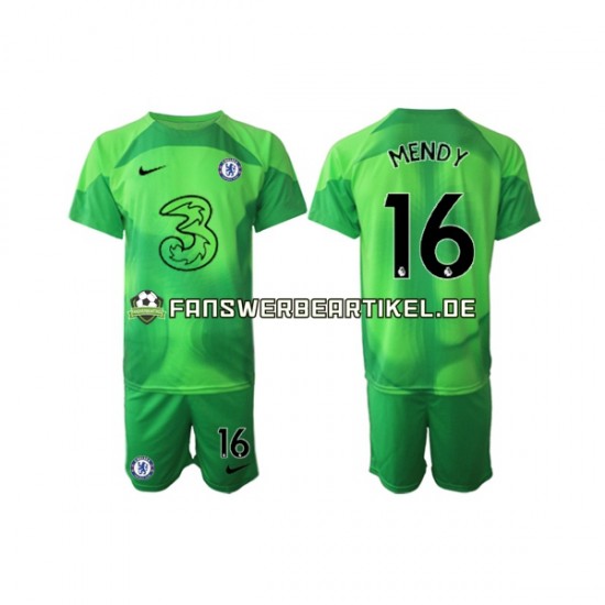 Edouard Mendy 16 Torwart Trikot Chelsea Kinder Ausweich ausrüstung 2022-2023 Kurzarm