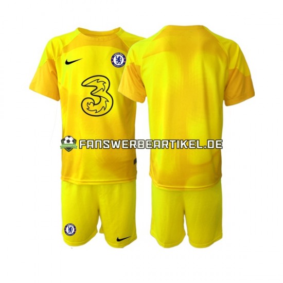 Torwart Trikot Chelsea Kinder Auswärtsausrüstung 2022-2023 Kurzarm