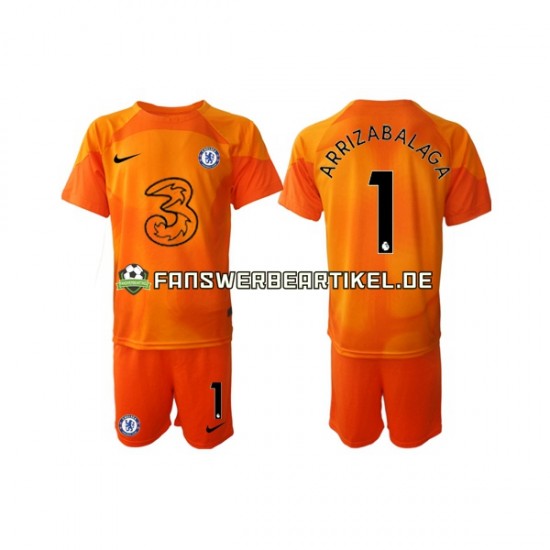 Kepa Arrizabalaga 1 Torwart Trikot Chelsea Kinder Heimausrüstung 2022-2023 Kurzarm