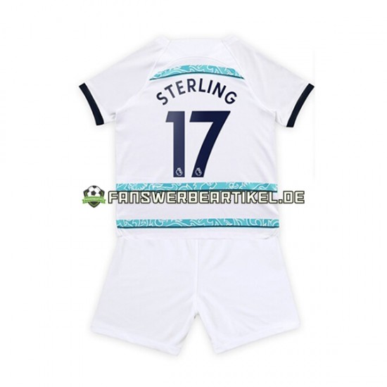 Sterling 17 Trikot Chelsea Kinder Auswärtsausrüstung 2022-2023 Kurzarm