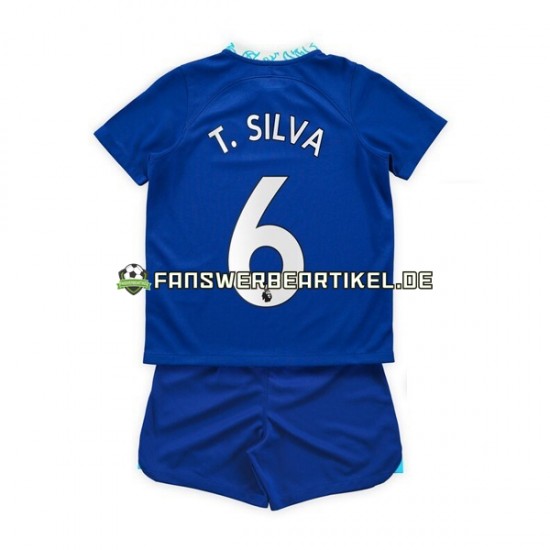 T. Silva 6 Trikot Chelsea Kinder Heimausrüstung 2022-2023 Kurzarm