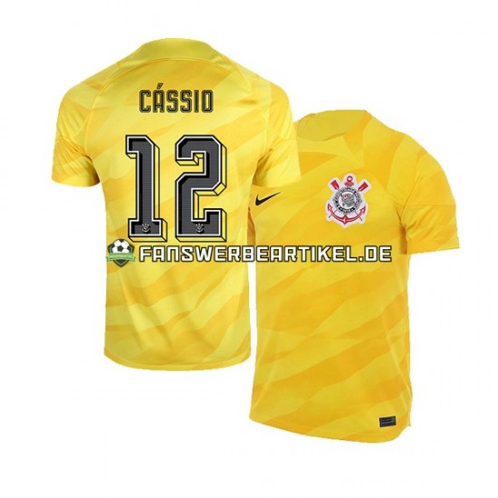 Cassio 12 Torwart Trikot Corinthians Herren Auswärtsausrüstung 2023-2024 Kurzarm