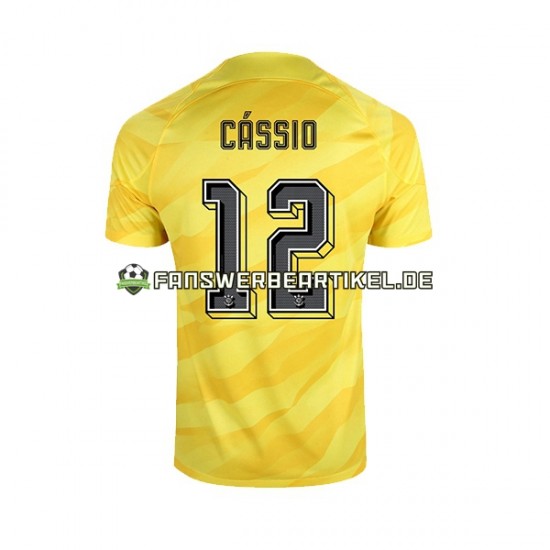 Cassio 12 Torwart Trikot Corinthians Herren Auswärtsausrüstung 2023-2024 Kurzarm