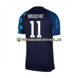 Brozovic 11 Trikot Kroatien Herren Auswärtsausrüstung WM 2022 Kurzarm