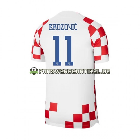 Brozovic 11 Trikot Kroatien Herren Heimausrüstung WM 2022 Kurzarm