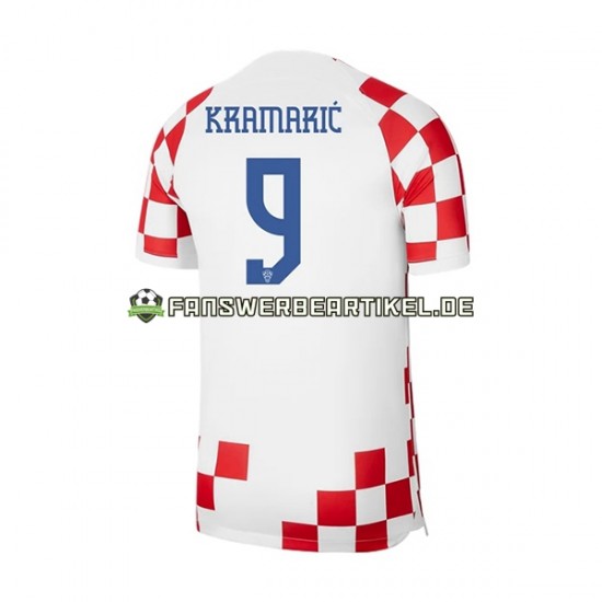 Kramaric 9 Trikot Kroatien Herren Heimausrüstung WM 2022 Kurzarm