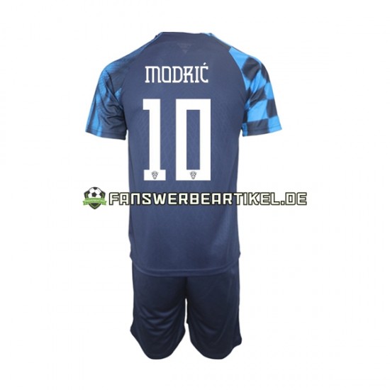 Modric 10 Trikot Kroatien Kinder Auswärtsausrüstung WM 2022 Kurzarm