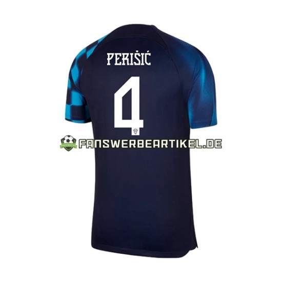 Perisic 4 Trikot Kroatien Herren Auswärtsausrüstung WM 2022 Kurzarm