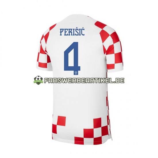 Perisic 4 Trikot Kroatien Herren Heimausrüstung WM 2022 Kurzarm