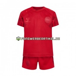 Trikot Dänemark Kinder Heimausrüstung WM 2022 Kurzarm