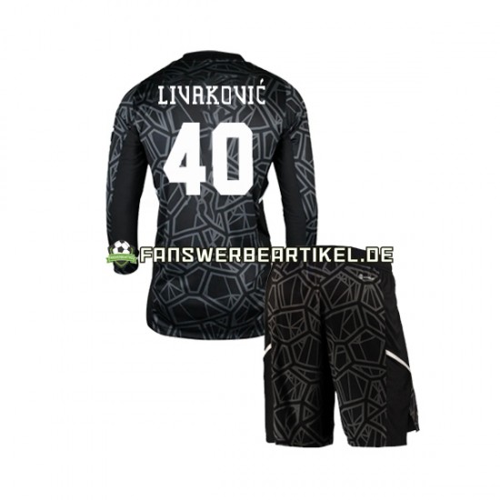 Livakovic 40 Torwart Trikot Dinamo Zagreb Kinder Heimausrüstung 2022-2023 Langarm